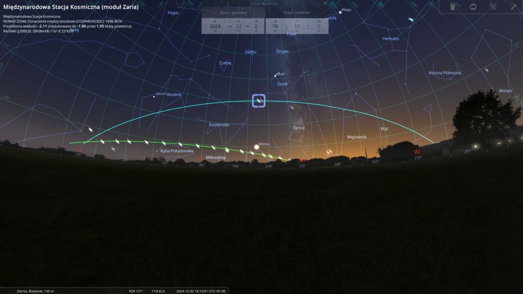 ISS - 02.12.2024 - mapa nieba