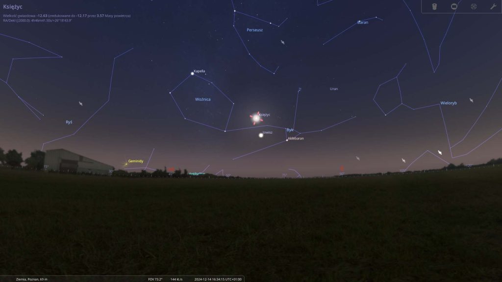 Księżyc i Jowisz - 14.12.2024