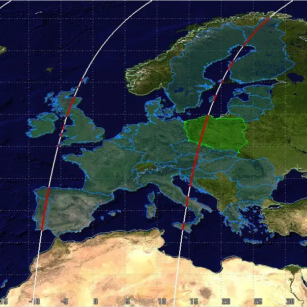 POLSA - mapa dla obiektu COSMOS 1812