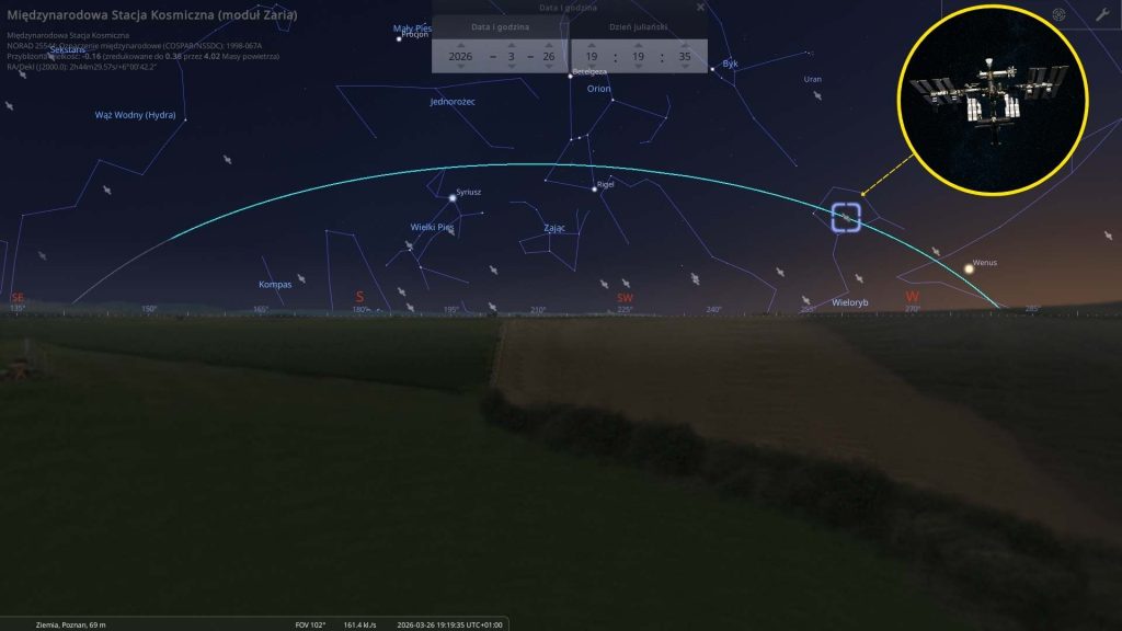 ISS - 26.03.2026 - mapa nieba