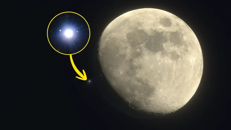 Regulus zakrycie przez Księżyc