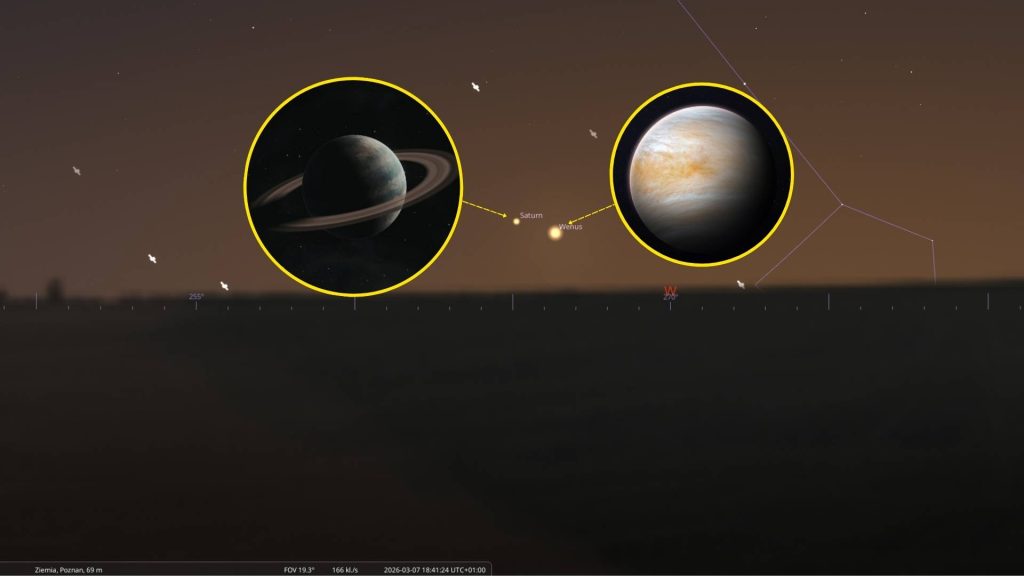 Saturn i Wenus w koniunkcji